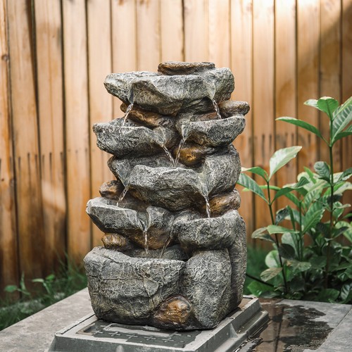 Outdoor garden water feature - water,