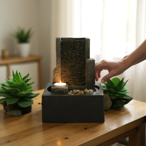 Led water fountain stone - led,