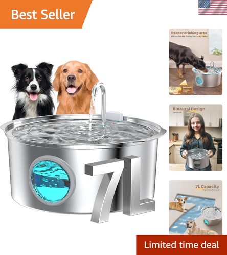 Stainless steel pet water - stainless,